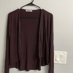 Brown cardigan type cover-up